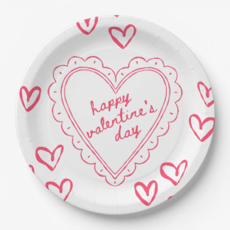 Galentine’s Day Valentine Girly Invitation Paper Plates