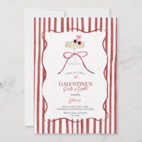 Galentine’s Girls Night Red Cherry Invitation