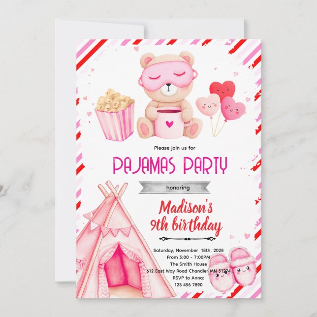 Galentine’s Pajama Party Invitation (Front)