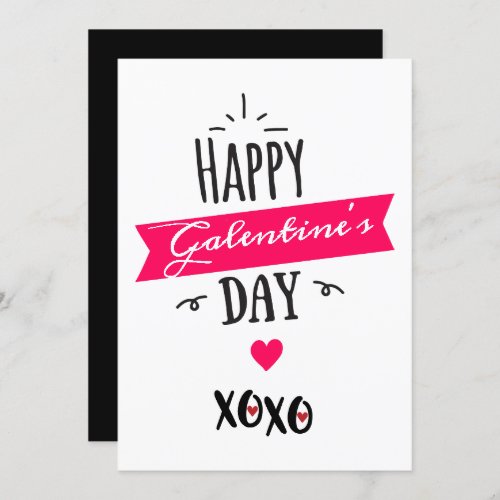 Galentine XX  Happy Galentines Day  Pink Holiday Card