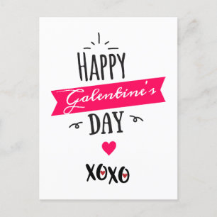 Galentine X❤X❤ Happy Galentine's Day ❤ Pink Holiday Postcard