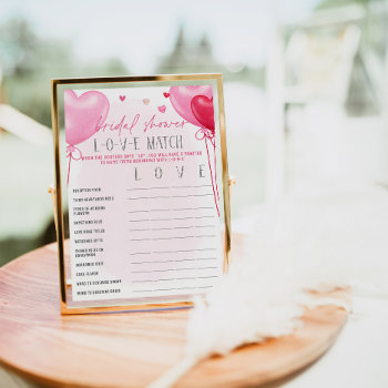 Galentine's Bridal Shower Love Match Game Invitation by YourMainEvent at Zazzle