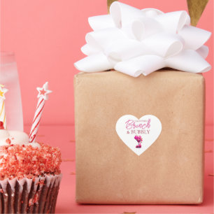 Galentine's Brunch and Bubbly Favor Sticker
