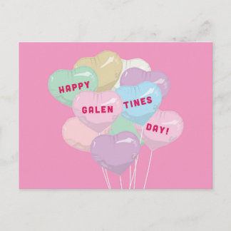 Galentine's Conversation Balloons - U R BADASS Postcard