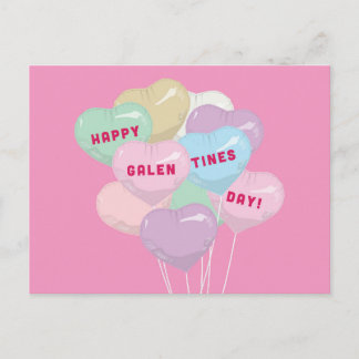 Galentine's Conversation Balloons - XOXO Postcard