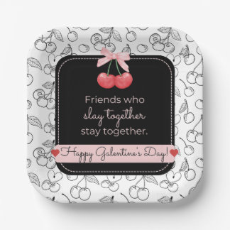 Galentine's Day 7" Plates: Friends Who Slay Paper Plates