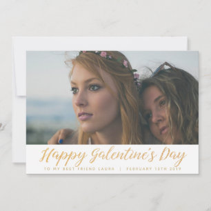 Galentines day Best friend photo Holiday Card