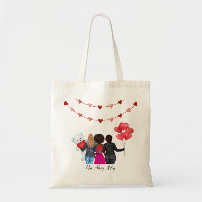 Galentine's Day BFFs Tote Bag (Front)