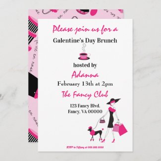 Galentine's Day Brunch Fancy Invitation
