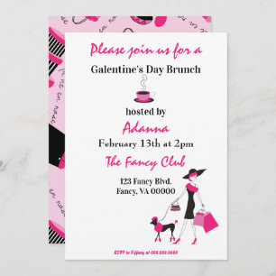 Galentine's Day Brunch Fancy  Invitation