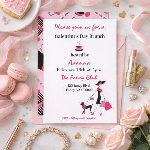 Galentine's Day Brunch Fancy Invitation