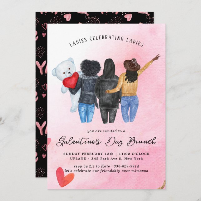 Galentine's Day Brunch Invitation (Front/Back)