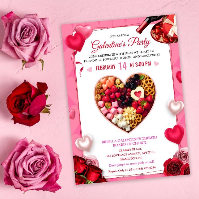 Galentine's Day Charcuterie Board Invitation (Creator Uploaded)