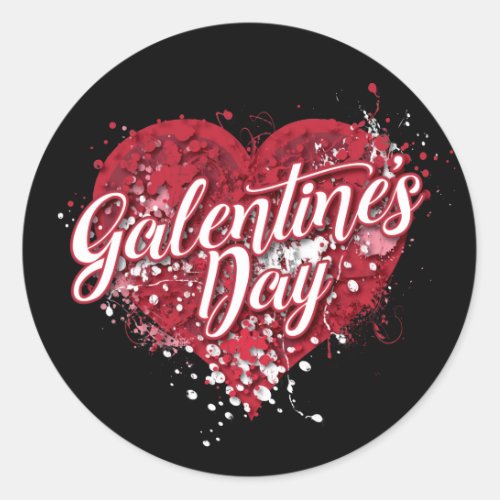 Galentines Day Classic Round Sticker