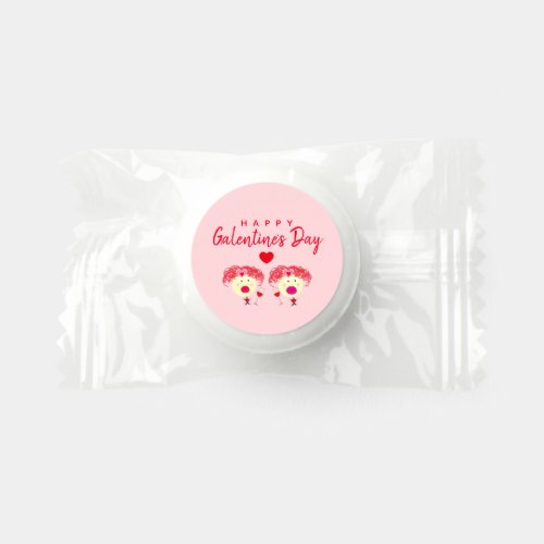 Galentines Day Cute Blush Pink Red Hearts Party Life Saver Mints