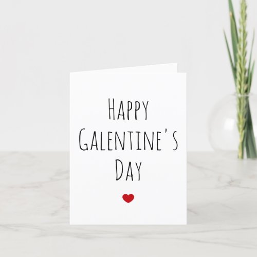 Galentines Day Cute Red Heart Best Friend Custom Holiday Card