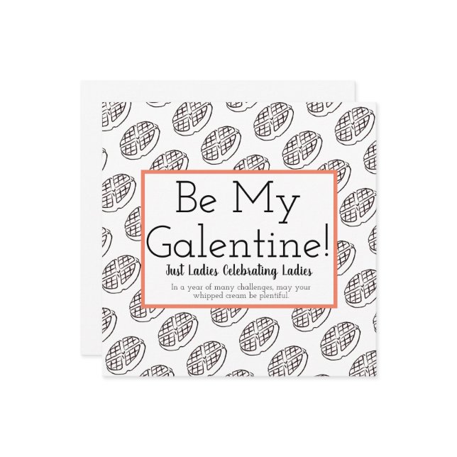 Galentine's Day Editable Greeting Card (Front/Back In Situ)