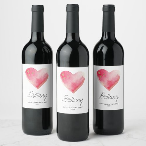Galentines Day Friendship Bestie Love Gal Pal Gift Wine Label