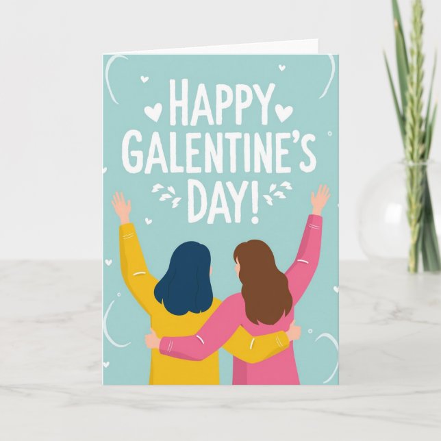 Galentines Day Heart Card (Front)