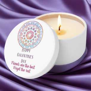 Galentine's Day Mandala Mini Candle Favors