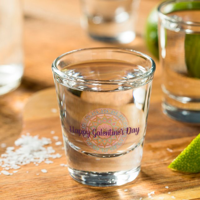 Galentine's Day Mandala Shot Glass (Creator Uploaded)