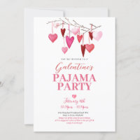 Galentine's Day Pajama Party Invitation