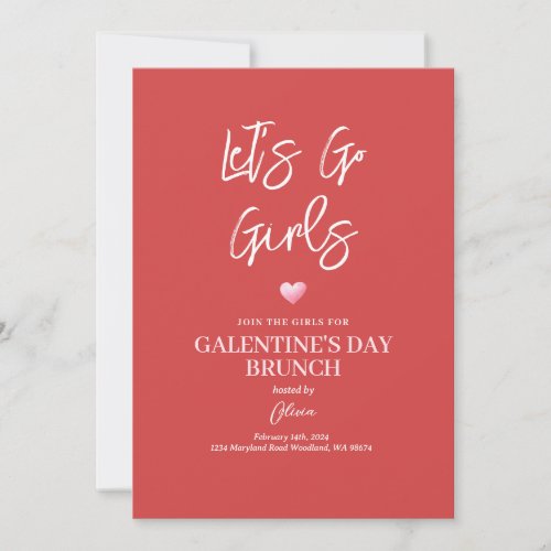  Galentines Day Party Brunch for Girls Invitation