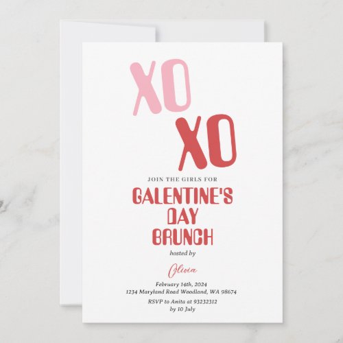 Galentines Day Party Brunch Friendship Valentine Invitation