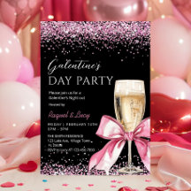 Galentine's Day Party Champagne Pink Coquette