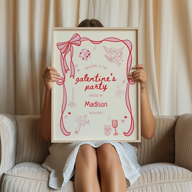 Galentine's Day Party Downloadable Welcome  Poster (Creator Uploaded)