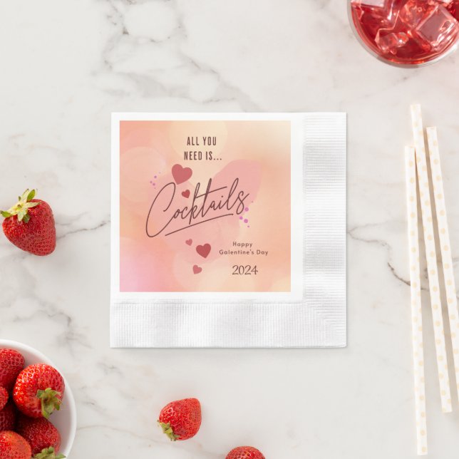 Galentine's Day Personalized Cocktail Napkins (Insitu)