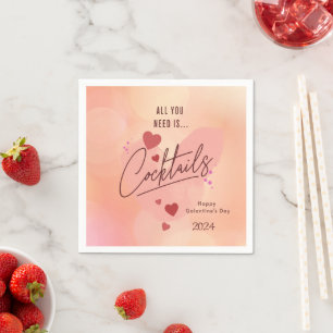 Galentine's Day Personalized Cocktail Napkins