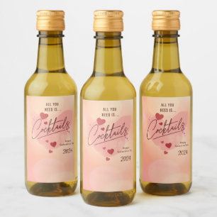 Galentine's Day Personalized Wine Bottle Label Set