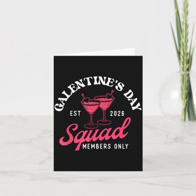 Galentine's Day Squad - Galentine's Day Gals Siste Card (Front)