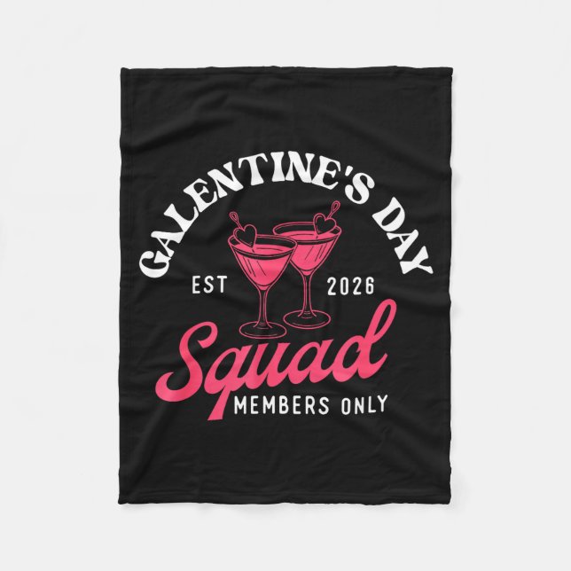 Galentine's Day Squad - Galentine's Day Gals Siste Fleece Blanket (Front)