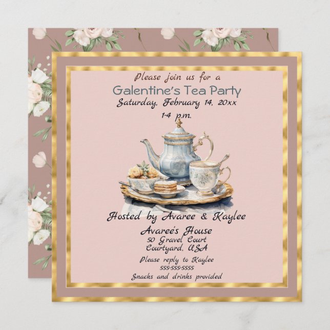 Galentine's Day Tea Party (Front/Back)
