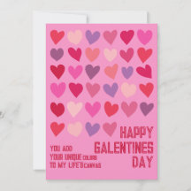Galentines Day Unique Friends Pink Red Hearts