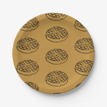 Galentines Day Waffle Paper Plates