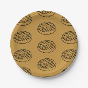 Galentines Day Waffle Paper Plates