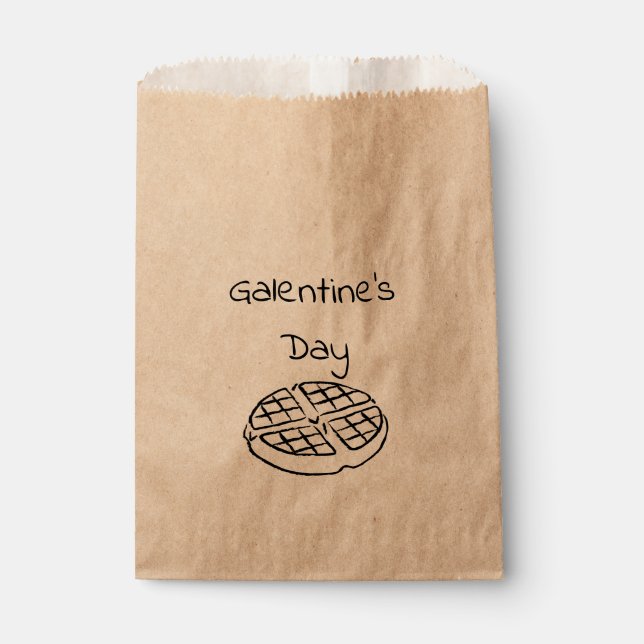 Galentine's Day Waffle Supply Baggies Favor Bag (Front)