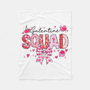 Galentines Day Women Galentines Squad Funny Valent Fleece Blanket