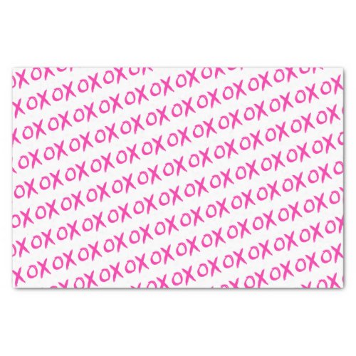 Galentines Day XOXO pink strokes Valentines Day Tissue Paper