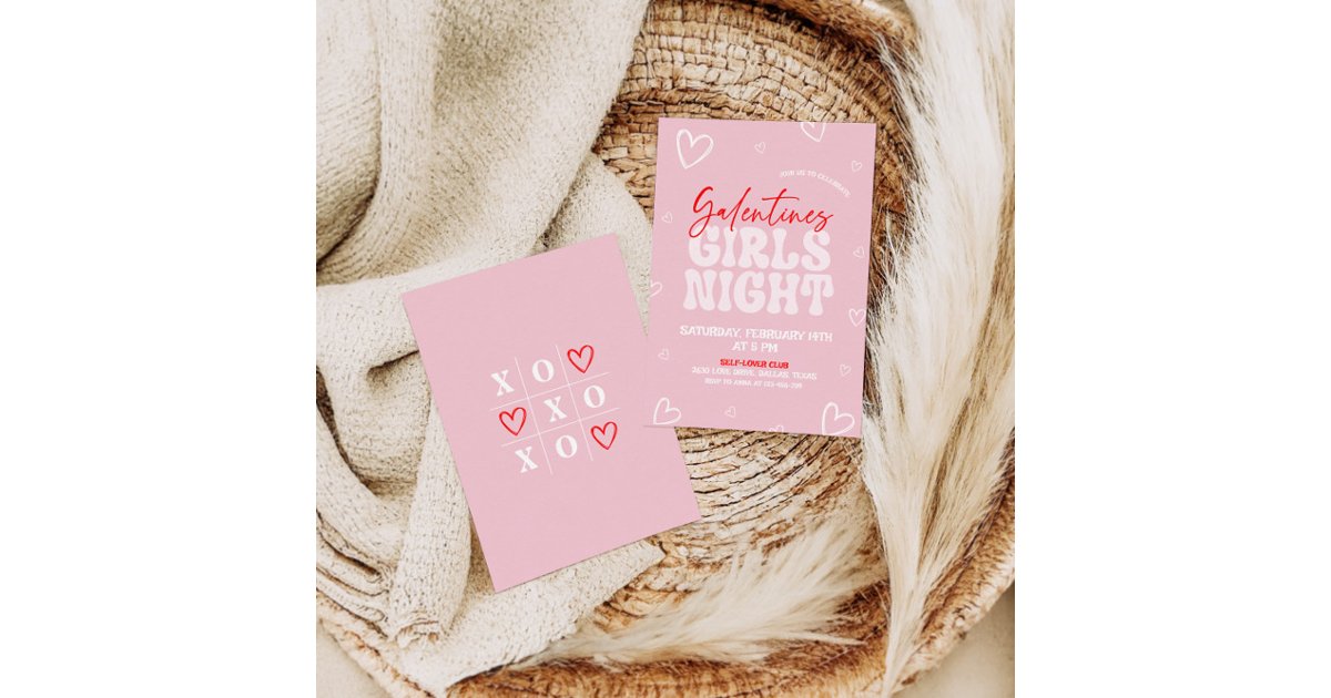Galentines Girl Night Party Invitation | Zazzle