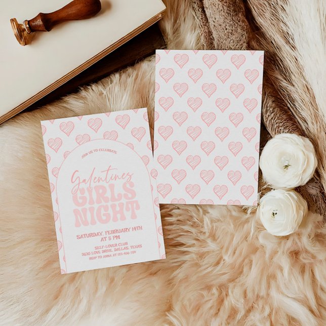 Galentines Girl Night Party Invitation (Creator Uploaded)