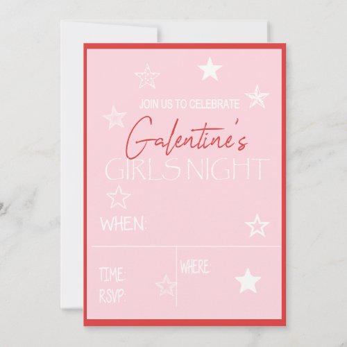 Galentines Girls Night Party Invitation