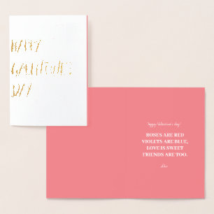 Galentine's Gold Pink Card Design