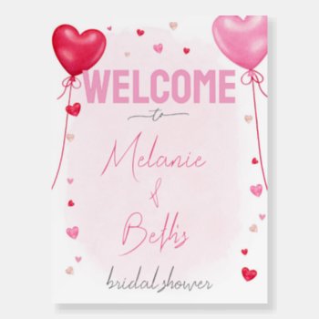 Galentine's Love Is In The Air Bridal Shower  Foam Board by YourMainEvent at Zazzle