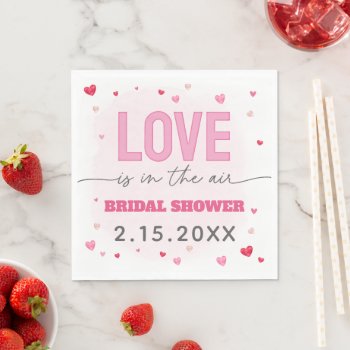 Galentines Love Is In The Air Bridal Shower Napkins by YourMainEvent at Zazzle