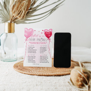 Galentine's Love Is In The Air Phone Game Invitation