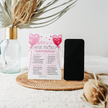 Galentine's Love Is In The Air Phone Game Invitation by YourMainEvent at Zazzle